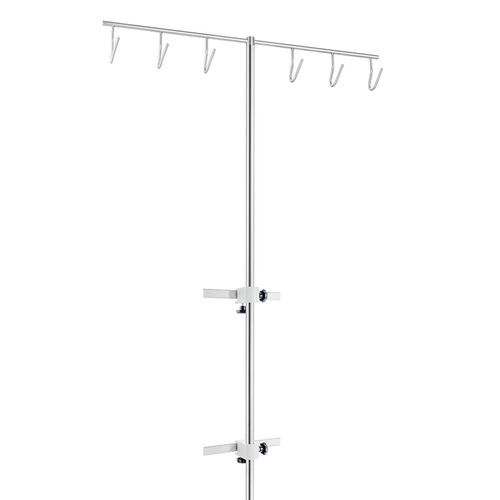 Suporte para soro para trilho - 115-008-III - Guido Buschmeier Maschinenbau - 6 ganchos / para bombas de seringas / em inox