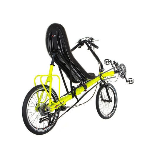 Triciclo reclinado com pedais - Origami - Azub Bike - para adulto / amarelo / estrutura de aço