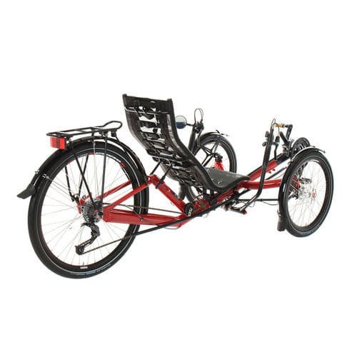 Triciclo reclinado com pedais - T-Tris 26 - Azub Bike - para adulto / dobrável / vermelho