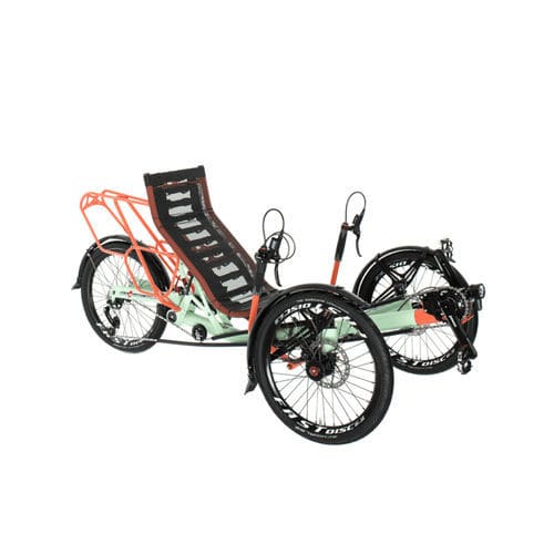 Triciclo reclinado com pedais - TRIcon 20 - Azub Bike - para adulto / dobrável / laranja