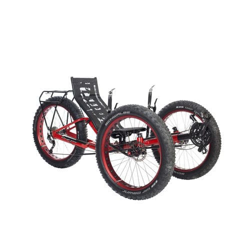 Triciclo reclinado com pedais - FAT - Azub Bike - para adulto / dobrável / preto