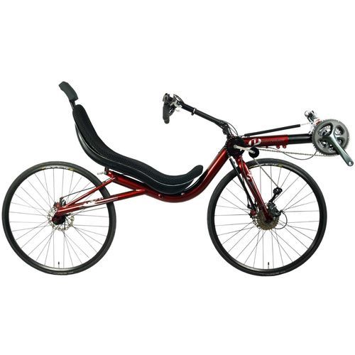 Bicicleta reclinada com pedais - Zelus - Cycles Performer - para adulto / vermelha