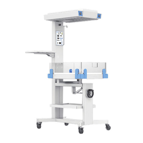 Berço aquecido neonatal com monitor - YSBN-300A - YSENMED - com lâmpada para fototerapia / com garrafa de oxigênio / com rodízios