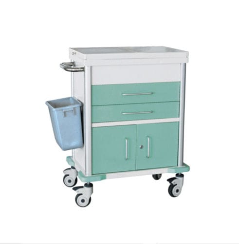 Carrinho de emergência - B 45 - Tianjin Kangli Medical Instrument - para uso geral / em alumínio / com cesto