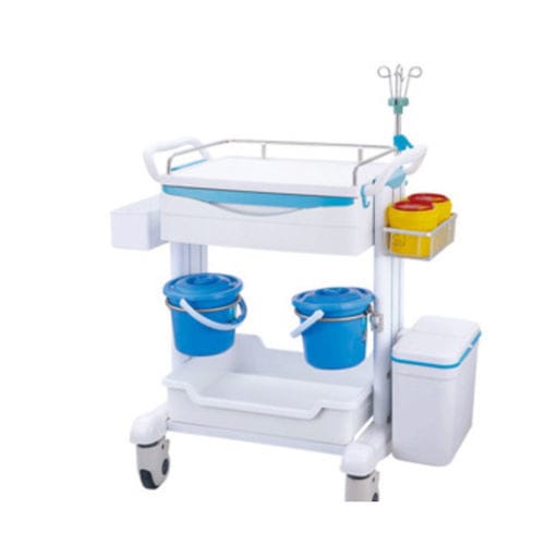 Carrinho hospitalar - Tianjin Kangli Medical Instrument - em aço inoxidável / em alumínio / com lixeira