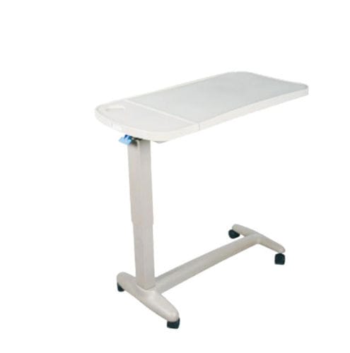 Mesa de refeição de altura regulável - ABS - Tianjin Kangli Medical Instrument - com rodízios / hidráulica