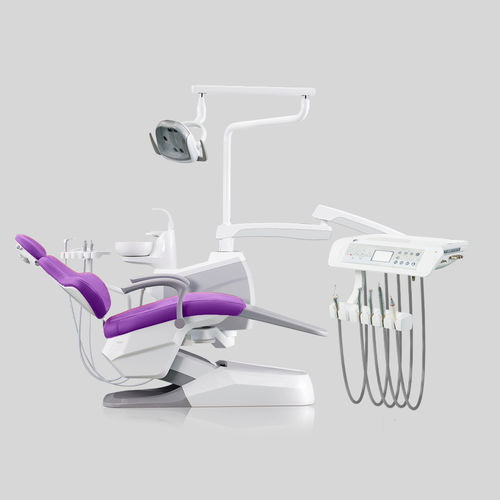 Conjunto odontológico com cadeira de acionamento elétrico - A5 - FOSHAN ESAY MEDICAL TECHNOLOGY CO.,LTD - com apoio de cabeça regulável / com sistema de higienização / com mesa de equipo