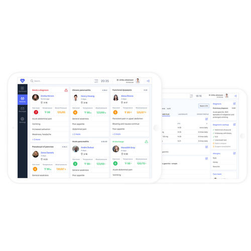 Aplicativo Web médico-hospitalar - ScienceSoft - para hospital / para a quiroprática / de gestão