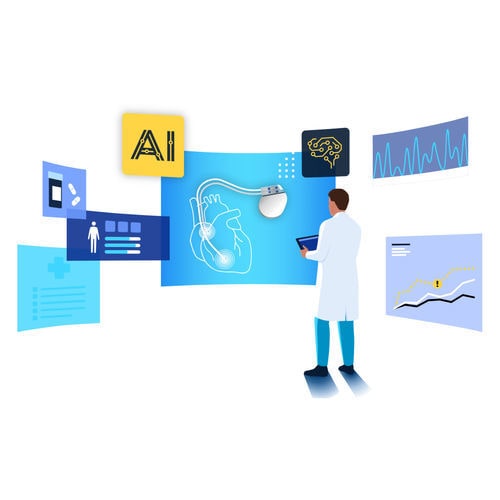 Software com inteligência artificial - ScienceSoft - de gestão da medicação / de diagnóstico / de monitorização