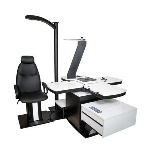 Estação de trabalho de oftalmologia - Drone 4 - UAB Medinstrus - com cadeira / com iluminação / com gavetas