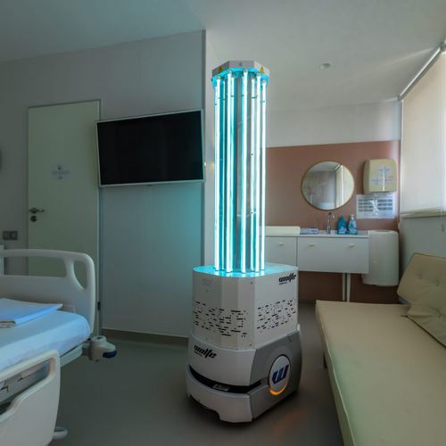Robô de desinfecção UV-C - Wolf BOT - Wolf-e Robotics - móvel / automática / com bateria