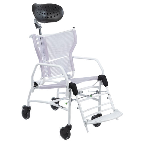 Cadeira de banho com rodízios - Doccia - RMS Rehab - com apoio para pés / com encosto / ergonômica