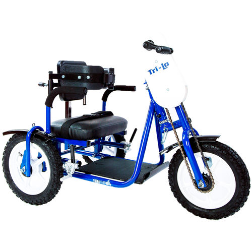 Triciclo reclinado com pedais - Tri-Lo - RMS Rehab - para adulto / preto / azul