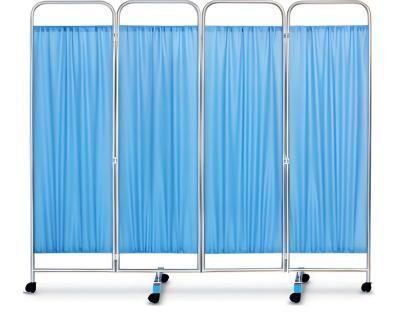 Biombo hospitalar com rodízios - YK-S76 - Topmost Medical Technology Co.,Ltd - 3 asas / em aço inoxidável