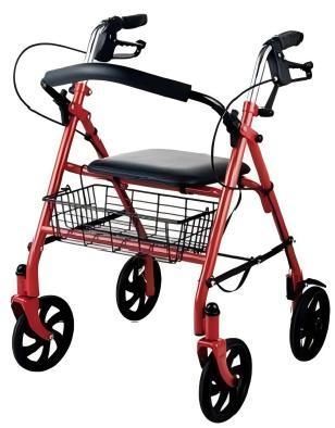 Andador com rodas de 4 rodas - YK-6211 - Topmost Medical Technology Co.,Ltd - estrutura de aço / de altura regulável
