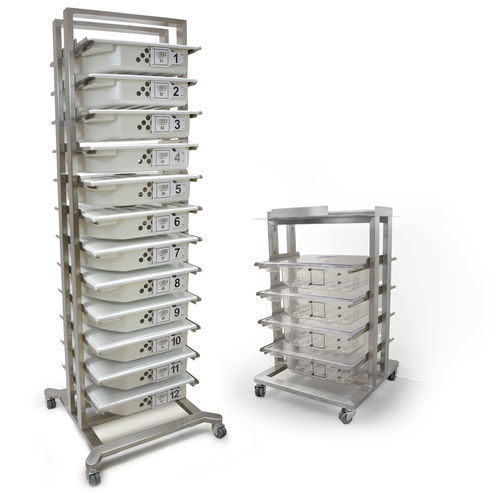Rack para endoscópio - LINEA RACK™ - Medical Devices Group Srl - de armazenamento / móvel / com rodízios