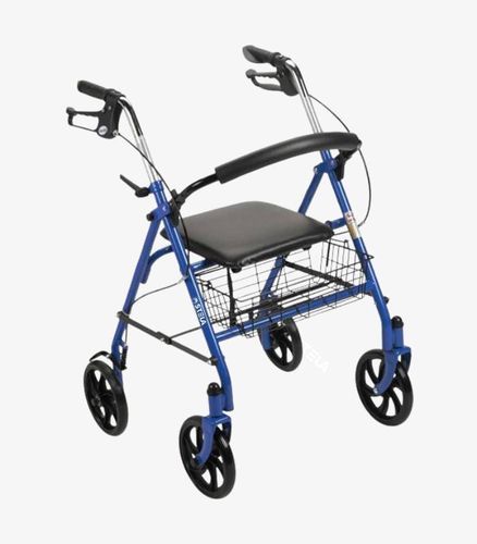 Andador com rodas de 4 rodas - WR10 - Stela Mobility - estrutura de alumínio / com assento / dobrável