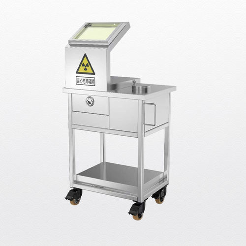 Carrinho para hospital - Shandong Hongxinyu Medical Technology Co., Ltd. - para isótopos radioativos / para procedimento intravenoso / em aço inoxidável