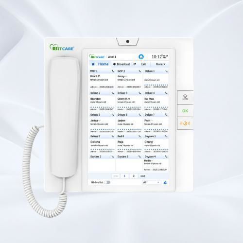 Sistema de chamada de enfermagem com telefone - NST-10P - BitCare - painel de instrumentos integrado