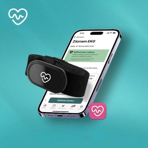 Monitor de frequência cardíaca com cinta peitoral - Kardi Ai ECG long-term monitoring - 12/6/3 months licence - KARDI AI Technologies s.r.o. - bluetooth