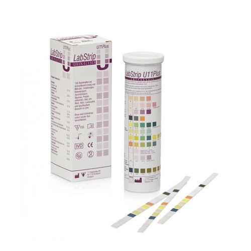 Tira de teste para doenças hepáticas - LabStrip U11 Plus - 77 Elektronika - multiparamétrica / de pH / de glicose