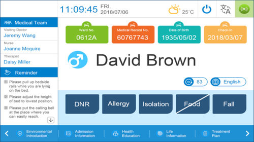 Terminal de entretenimento para pacientes - HIT-W101HWBA-S1E-C - ADVANTECH