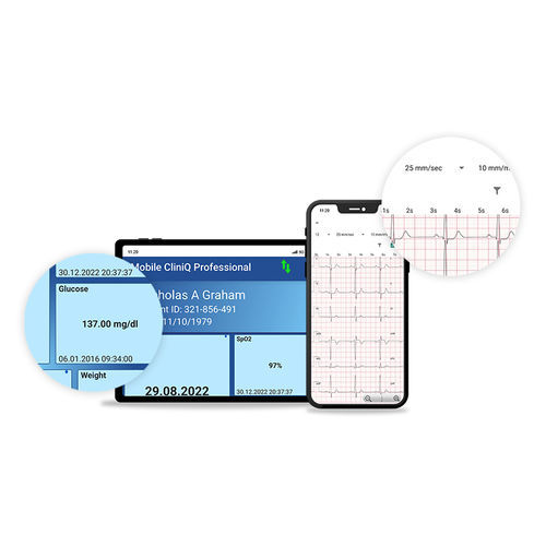 Aplicativo para Android de monitorização - Mobile-CliniQ® - Aerotel Medical Systems - de gravação / para ECG / de coração