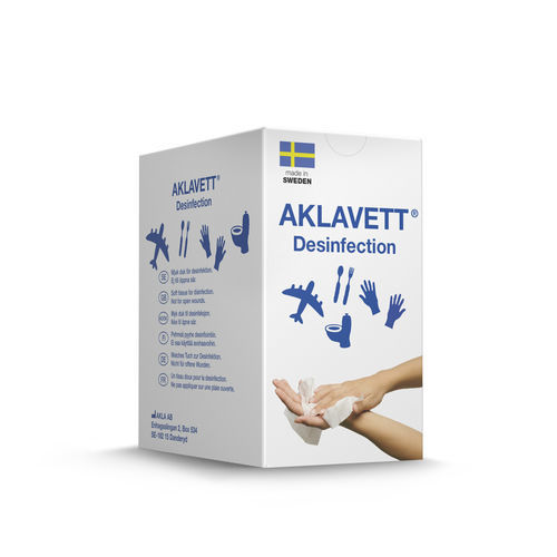Lenços umedecidos para higienização das mãos - AKLAVETT® - AKLA - emb. 30 unidades