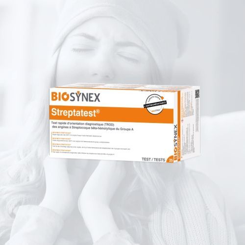 Teste rápido para teste de susceptibilidade antibiótica - Streptatest - BIOSYNEX - de ácido acético / de sódio / de nitrito