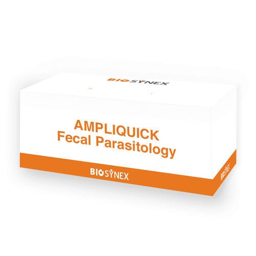 Teste rápido de parasitas - AMPLIQUICK® - BIOSYNEX - para doenças infecciosas / de fezes / automático