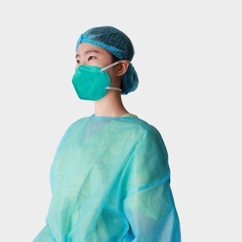 Capote cirúrgico unissexo - Allmed Medical Products   - branco / azul / verde