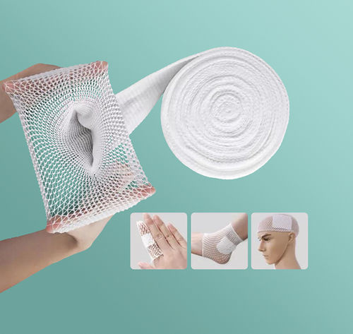 Bandagem tubular em poliéster - Allmed Medical Products   - em elastano / elástica / respirável