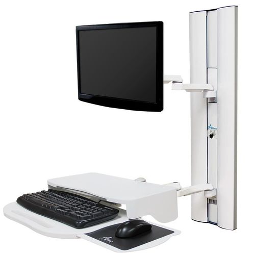 Estação de trabalho informática médico-hospitalar - Condor  - Amico - de altura regulável / de parede