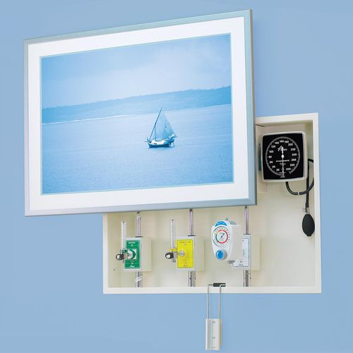 Unidade de distribuição de gases medicinais de parede - Artwall - Amico - com tomadas de corrente