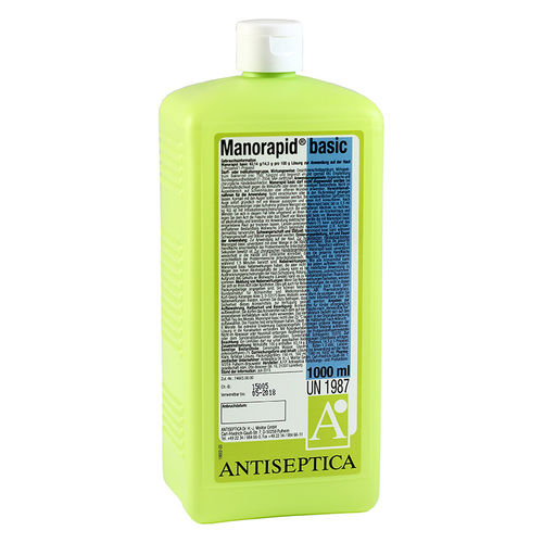 Álcool em gel 500 ml - MANORAPID® BASIC - ANTISEPTICA - 1 000 ml / 150 ml