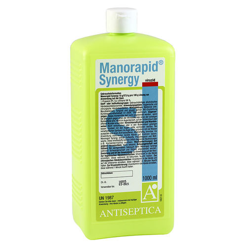 Álcool em gel 500 ml - MANORAPID® SYNERGY - ANTISEPTICA - 1 000 ml / 150 ml