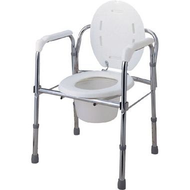 Cadeira higiênica com braços - APC-7100 - Apex Health Care - com balde / com abertura higiênica / dobrável