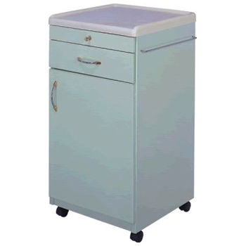 Mesa de cabeceira com rodízios - APC-8035 - Apex Health Care - modular / com gavetas / com armário