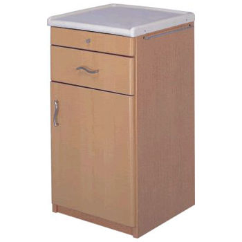Mesa de cabeceira com rodízios - APC-8043 - Apex Health Care - com gavetas / com armário