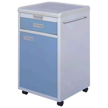 Mesa de cabeceira com rodízios - APC-8038 - Apex Health Care - com gavetas / com armário