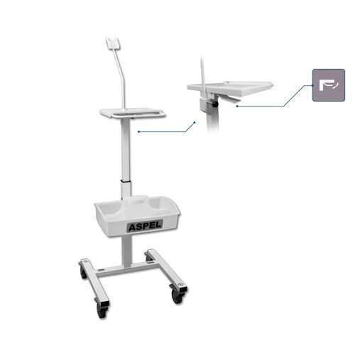 Carrinho hospitalar - WB-5 v.004  - ASPEL  - para ECG / de transporte / com cesto