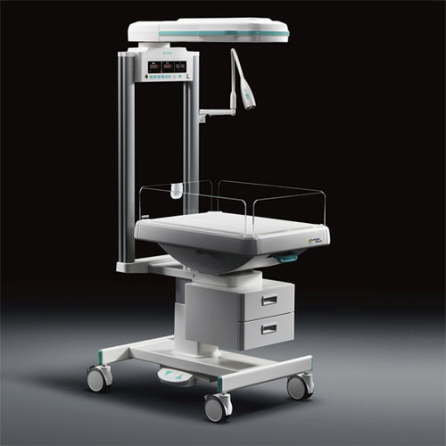 Berço aquecido neonatal com lâmpada para fototerapia - Sunflower - Atom Medical Corporation - com rodízios