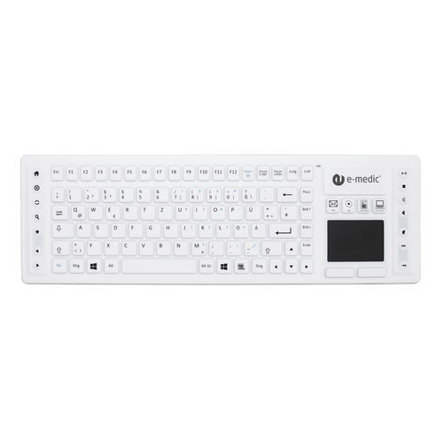 Teclado hospitalar com touchpad - BLT02 GER - Baaske Medical - em silicone / selado / higiênico