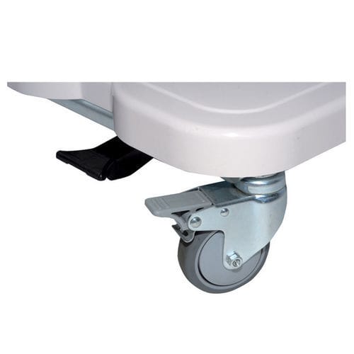 Roda para carrinho hospitalar - 3800 PE - Alvi - com freio / em borracha / em aço inoxidável