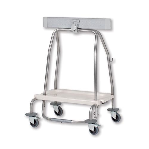 Carrinho com suporte para saco suja - 312/1 CR - Alvi - para hospital / 1 bolsa / em aço inoxidável