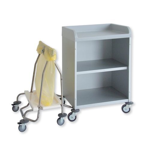 Carrinho hospitalar - XA0312 - Alvi - para uso geral / de transporte / em aço inoxidável