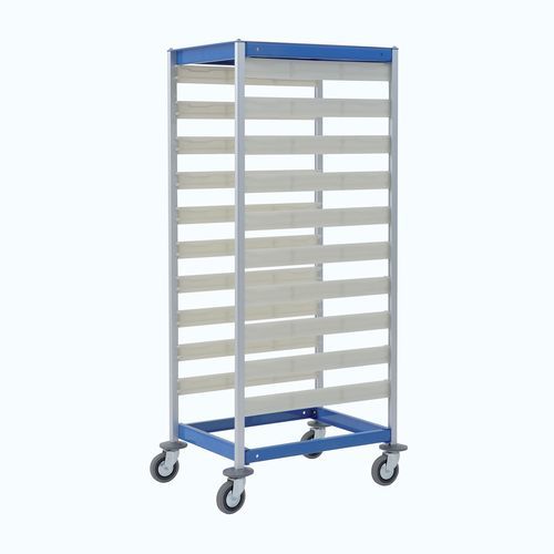 Carrinho hospitalar - 3430 QR - Alvi - para containers de esterilização / de transporte / de estrutura aberta