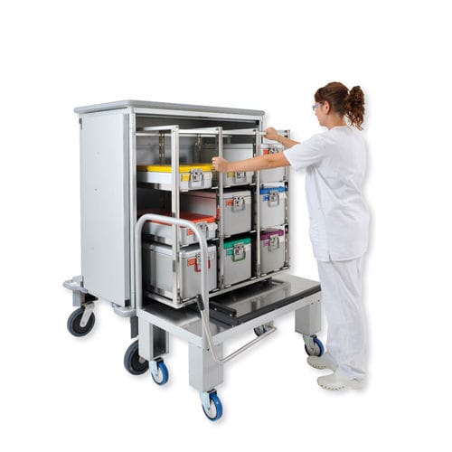 Carrinho para VGA - SY 5200 - Alvi - hospitalar / de transporte / com recipiente
