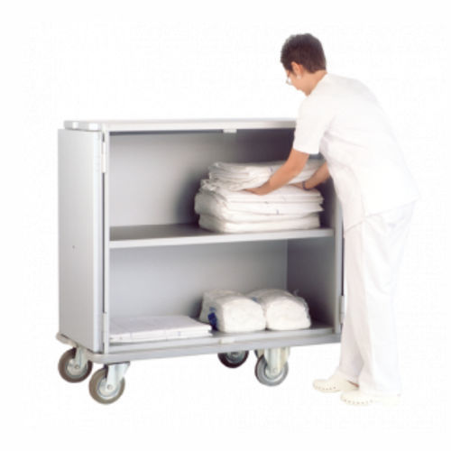 Armário para roupa lavada - 1560 CR  - Alvi - com porta de abrir / com prateleiras / com rodízios