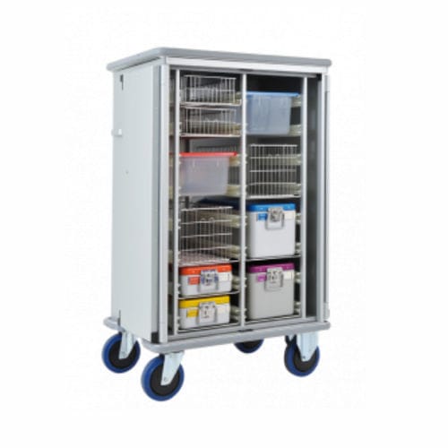 Armário para esterilização - 3162 CR - Alvi - para hospital / com porta de abrir / com rodízios